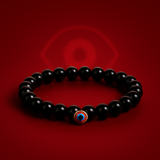 Evil eye Black obsidian bracelet🧿